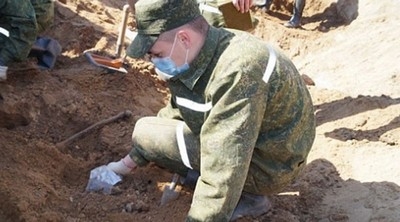 В Быховском районе во время поисковых работ обнаружены останки красноармейцев