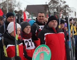 Команда Быховщины во главе с Сергеем Игнатенко приняла участие в спортивном празднике «Белорусская лыжня — 2017»