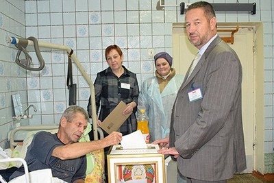 На Больничном участке для голосования проголосовали 100% избирателей