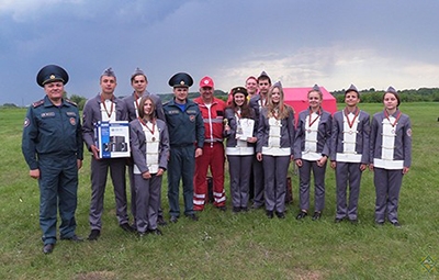 Сборная команда Быхова «Миротворцы» заняла третье место в областном слете юных спасателей-пожарных