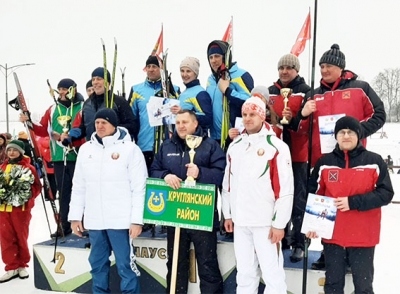 Команда Быховского района заняла третье место в областных соревнованиях «Могилевская лыжня – 2023» в Чаусах