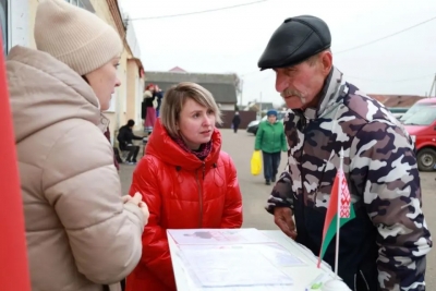 В воскресный день жители Быховщины принимают участие в электоральной кампании. ФОТО